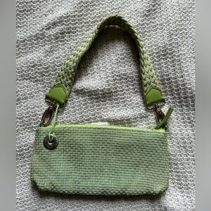 THE SAK Lime Green Woven Shoulder Purse